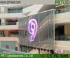 Higher transparency P3.91, P7.81 Full Color Glass LED Video Wall for shop window advertising
