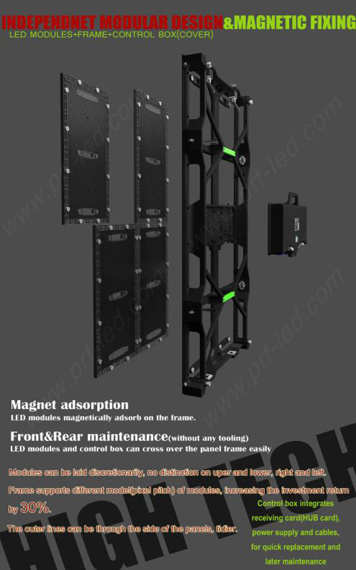 Front / Rear Access Magnet LED Video Wall for Indoor and Outdoor