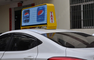 Mobile P5 Outdoor Advertising Display on Car/Taxi Top