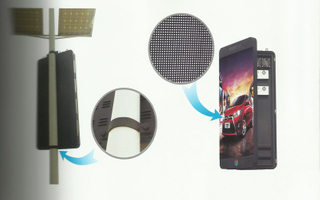 Outdoor P5 Full Color Pole LED Sign Board Controlled by 3G/GPS