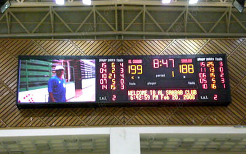 Full Color P16 Basketball Scoreboard for Sport Perimeter