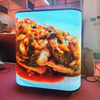 Indoor Full Color Rental Bar Curved Counter Screen Panel Reception 3D Advertising Flexible Display Video Floor Standing Digital Signage (P1.53 P1.86 P2.5)